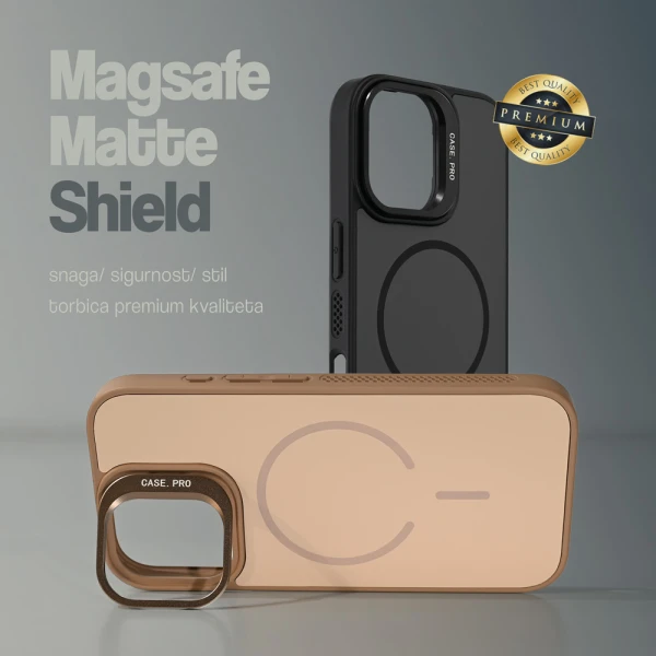 Torbica Magsafe Matte Shield za iPhone 17 Pro Max 6.9 braon