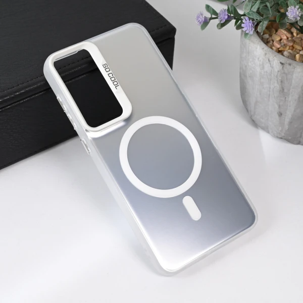 Torbica Magsafe Clear za Samsung S926B Galaxy S24 Plus srebrna