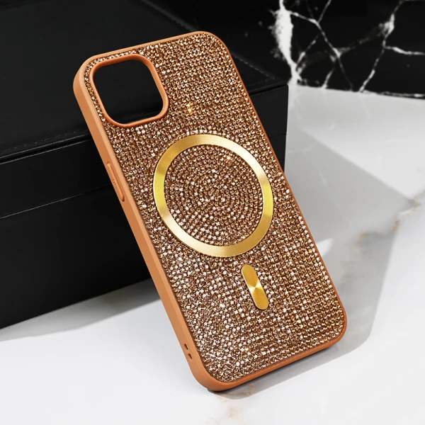 Torbica Magsafe Glam za iPhone 14 6.1 zlatna