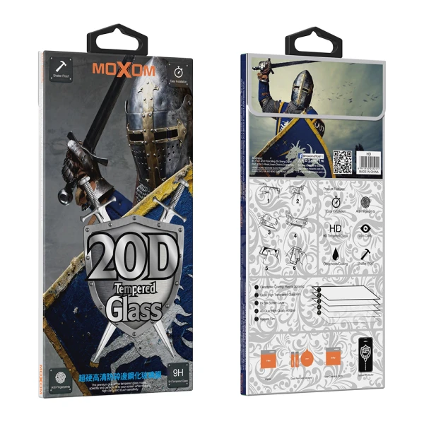 Folija za zastitu ekrana glass moxom 20d za iphone 15 pro max (6.7)