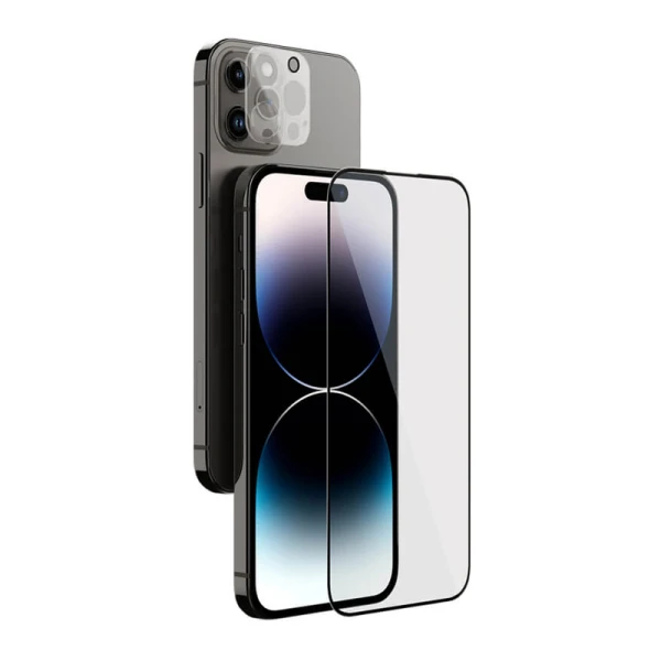 Folija za zastitu ekrana glass nillkin 2u1 hd za iphone 14 pro max (6.7) crna