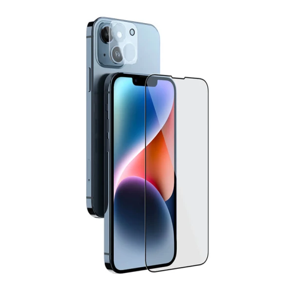 Folija za zastitu ekrana glass nillkin 2u1 hd za iphone 14 plus (6.7) crna
