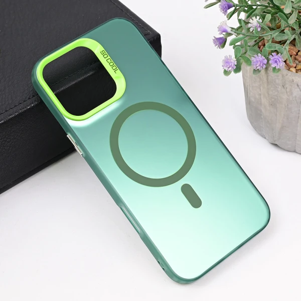 Torbica Magsafe Clear za iPhone 16 Pro Max 6.9 zelena