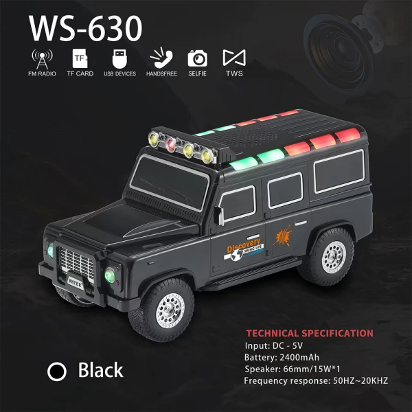 Zvucnik bluetooth ws-630 auto crni