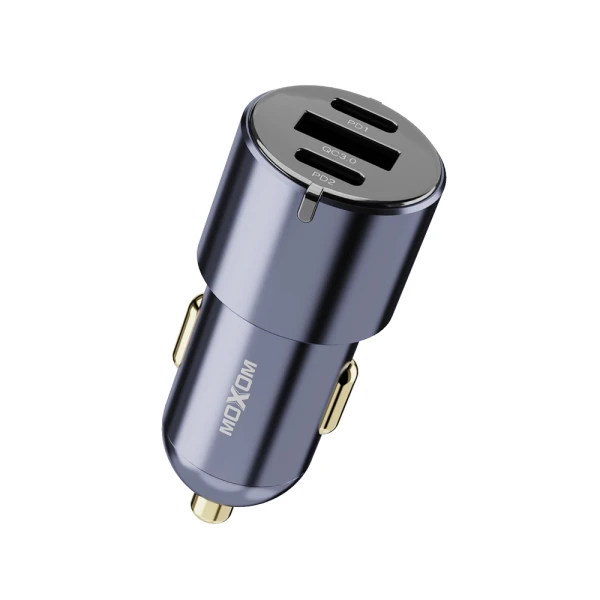 Auto punjac moxom mx-vc19 60w 3 ports crni
