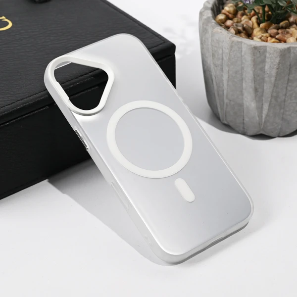 Torbica Magsafe Clear za iPhone 17 6.3 srebrna