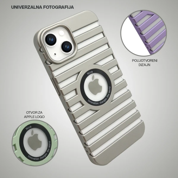 Futrola lines logo cut za iphone 14 (6.1) crna