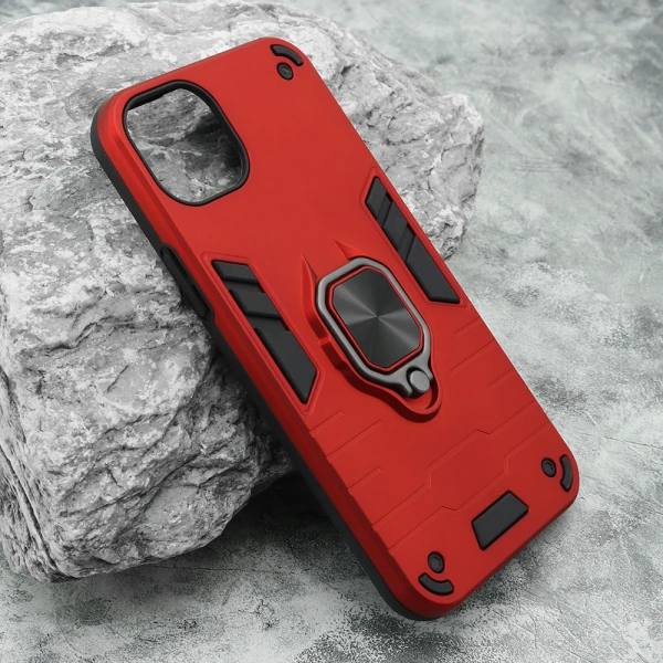 Futrola square ring za iphone 15 plus (6.7) crvena