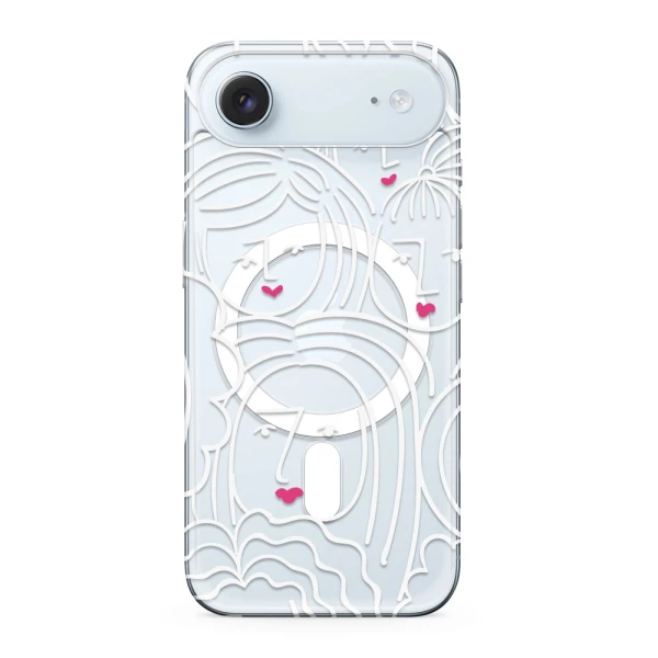 Futrola silikonska print magsafe za iphone air (6.6) faces