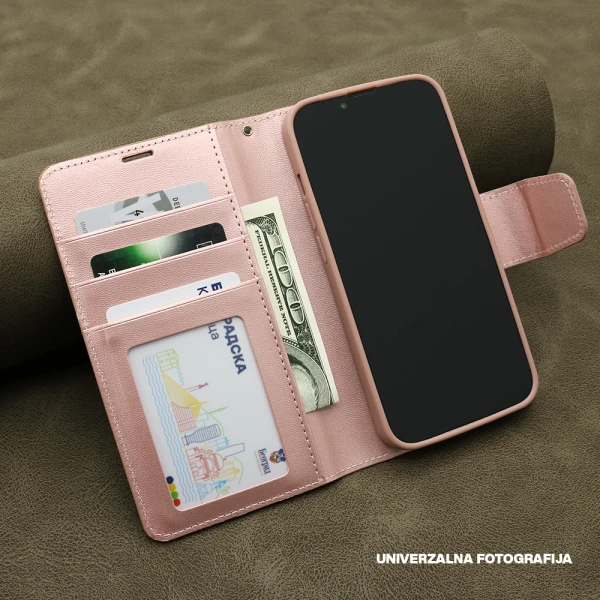 Futrola bi fold hanman ii za iphone 15 plus (6.7) svetlo roze