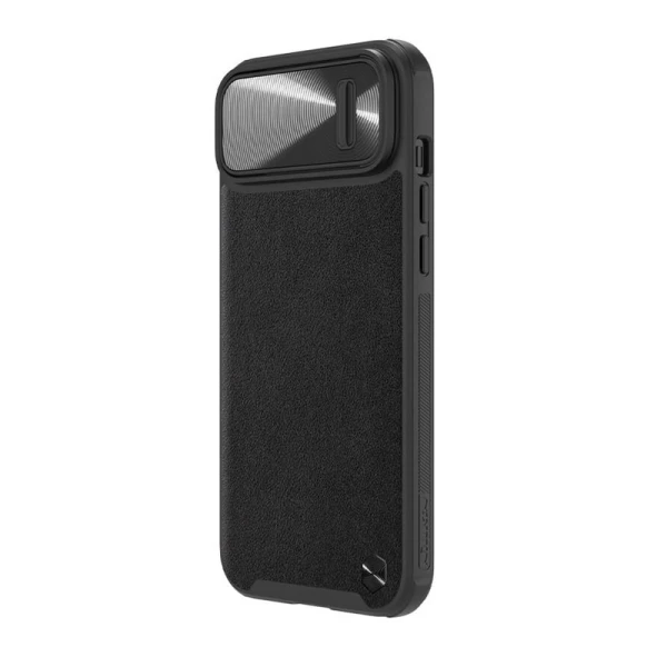 Futrola nillkin cam shield leather s za iphone 14 6.1 crna