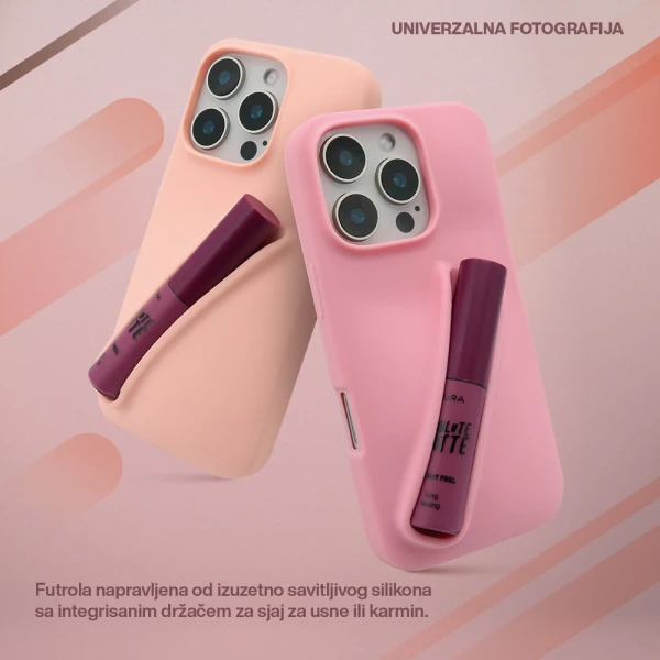 Futrola lipstick za iphone 16 pro (6.3) roze