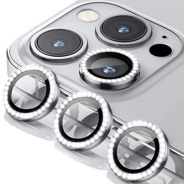 Folija za zastitu kamere diamond premium za iphone 13 pro/13 pro max srebrna