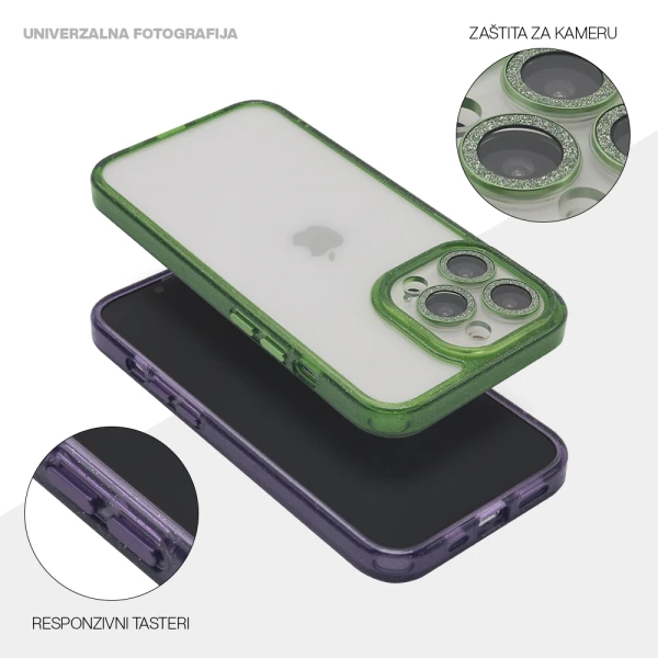 Futrola diamond lens za iphone 14 pro (6.1) zelena
