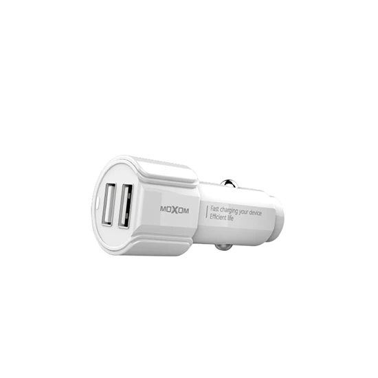 Auto punjac moxom kc-15 2xusb 5v/2.4a type c beli