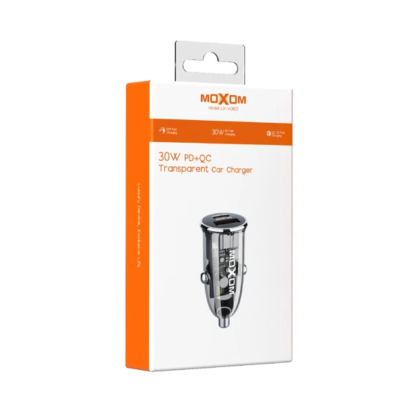 Auto punjac moxom lx-vc803 pd+qc 30w crni