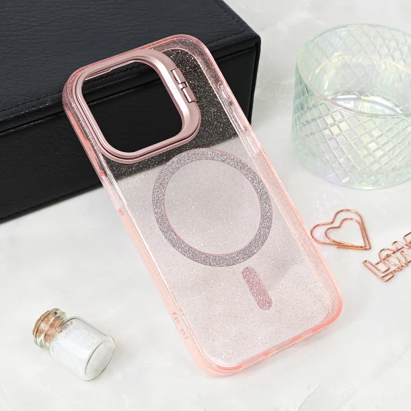 Torbica Magsafe Sparkle za iPhone 13 Pro 6.1 roze