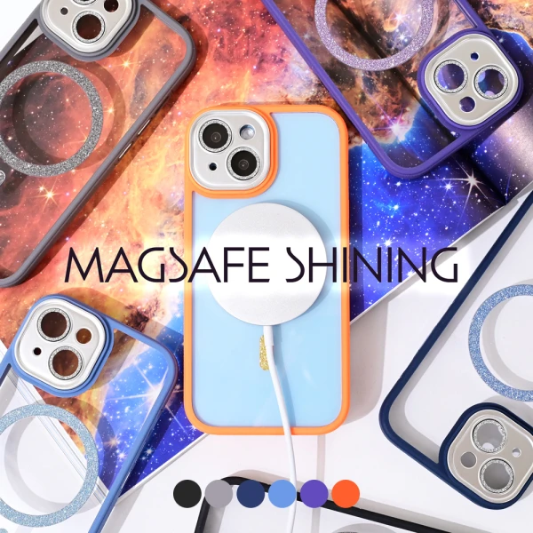 Torbica Magsafe shining za iPhone 13 Pro Max 6.7 tamno plava