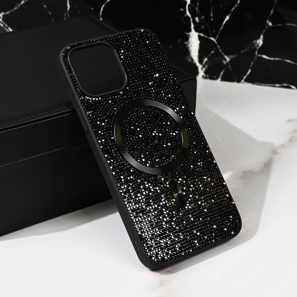 Torbica Magsafe Glam za iPhone 15 Pro Max 6.7 crna