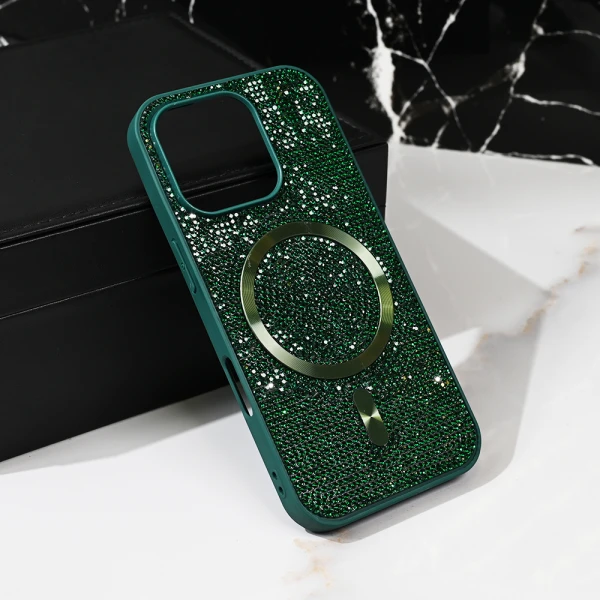 Torbica Magsafe Glam za iPhone 16 Pro 6.3 zelena