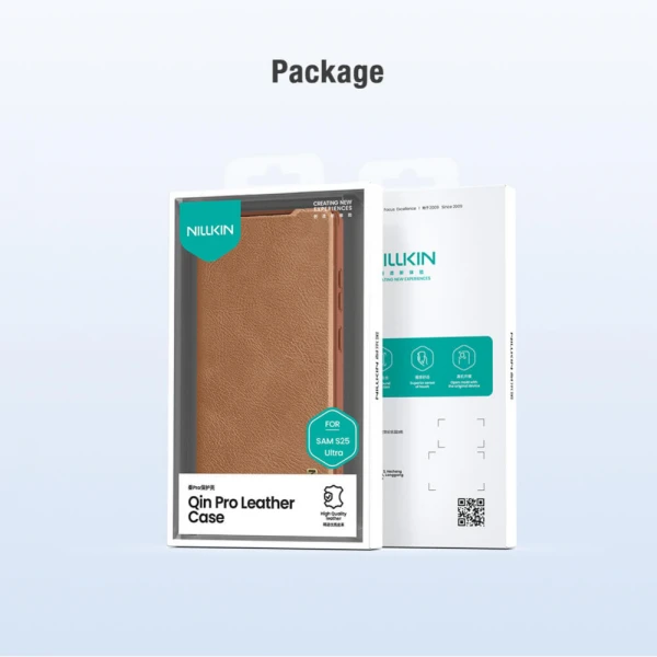 Torbica Nillkin Qin Pro Leather za Samsung S938B Galaxy S25 Ultra crna