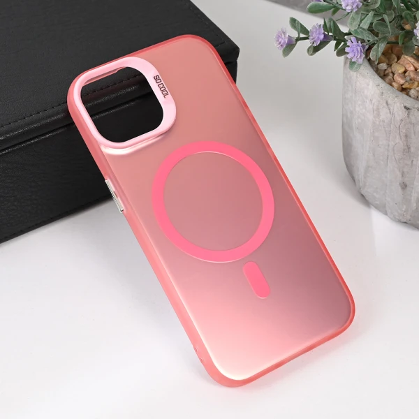 Torbica Magsafe Clear za iPhone 15 6.1 roze