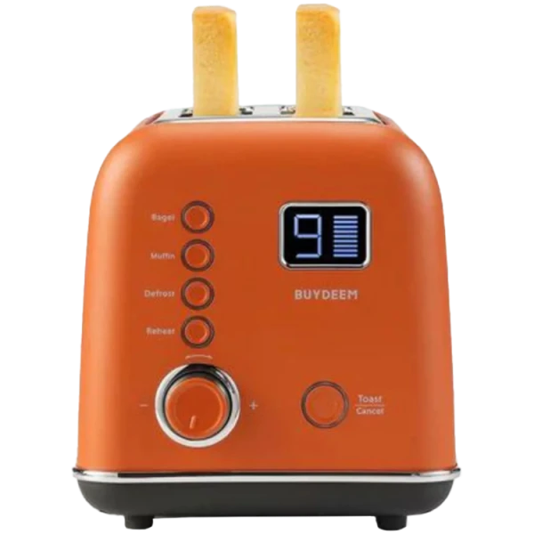 BUYDEEM 2 Slice Automatic Metal Toaster, model DT730E, color Koi Red, EU ( DT730E-KREU ) 