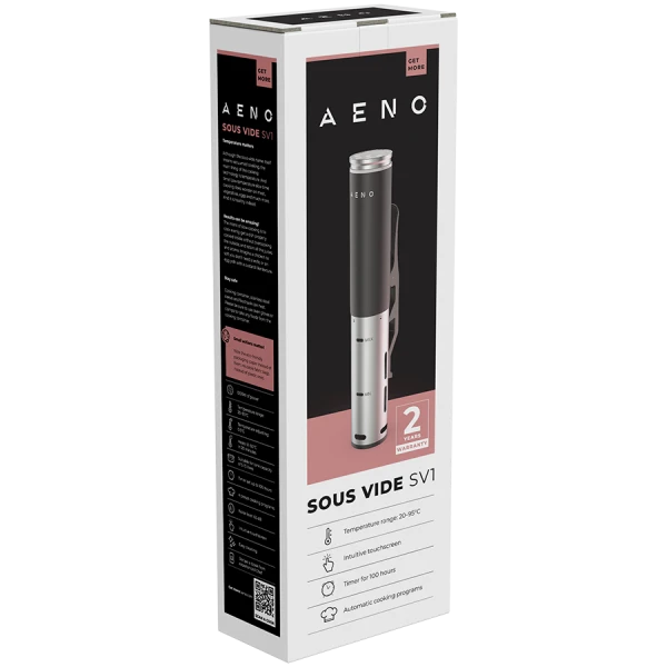 AENO Sous Vide SV1: 1200W, 4 Automatic programs, Temperature adjustment, Timer,  Touch screen, LCD-display, IPX7 Water Proof ( ASV0001 ) 