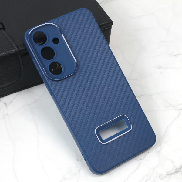 Torbica Carbon Stripe za Samsung S926B Galaxy S24 Plus plava