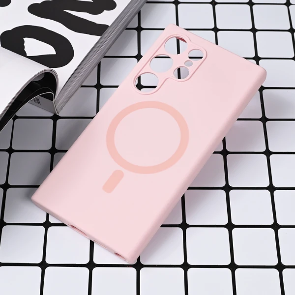 Torbica Magsafe Pure color za Samsung S928B Galaxy S24 Ultra roze