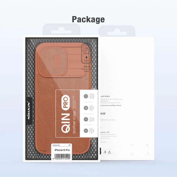 Torbica Nillkin Qin Pro za iPhone 15 Pro 6.1 crvena