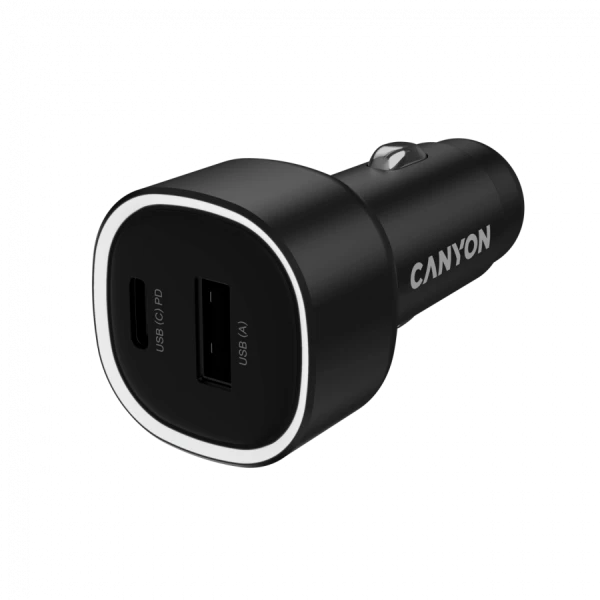 CANYON car charger OnDrive 85 PD 85W USB-A+USB-C Black ( CNE-CCABR8AC ) 