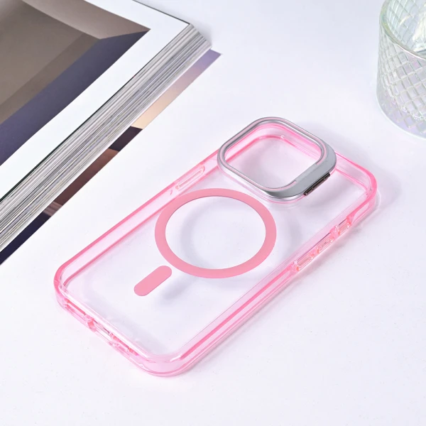 Torbica Magsafe transparent za iPhone 13 Pro 6.1 pink