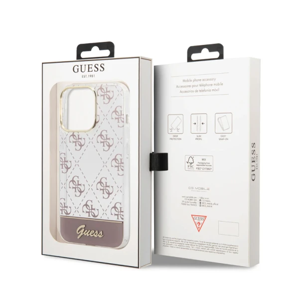 Torbica Guess Hc 4G Electro Script za iPhone 14 Pro 6.1 pink (GUHCP14LHG4MHP)