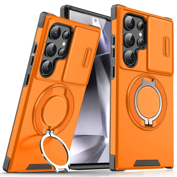 Torbica CamShield Ring stand za Samsung S938B Galaxy S25 Ultra narandzasta