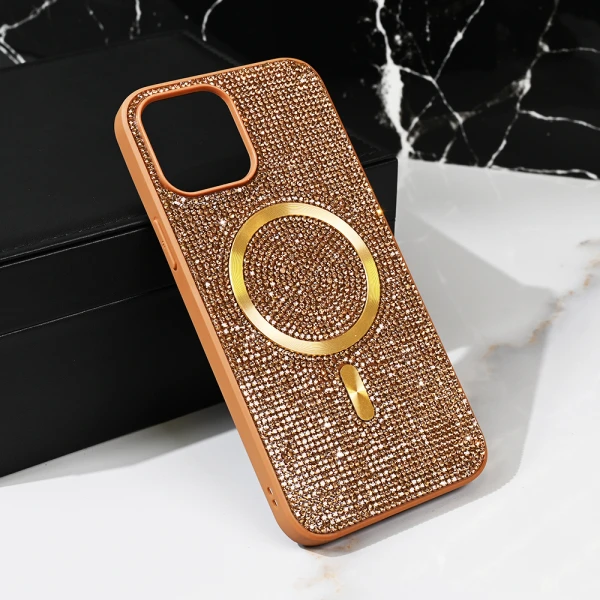 Torbica Magsafe Glam za iPhone 15 Pro Max 6.7 zlatna