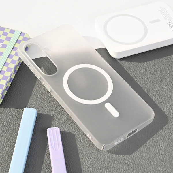 Torbica Magsafe Matte PC za Samsung S936B Galaxy S25 Plus bela