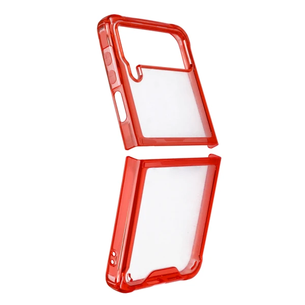Torbica Clear TPU za Samsung F721B Galaxy Z Flip 4 5G crvena
