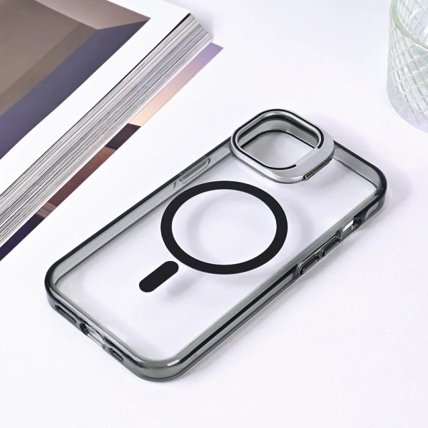 Torbica Magsafe transparent za iPhone 14 6.1 crna