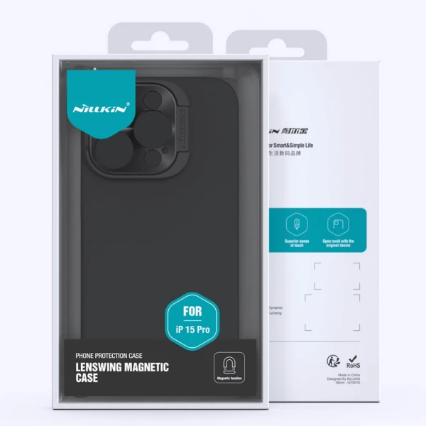 Torbica Nillkin Lens Wing Magnetic za iPhone 15 Pro 6.1 crna
