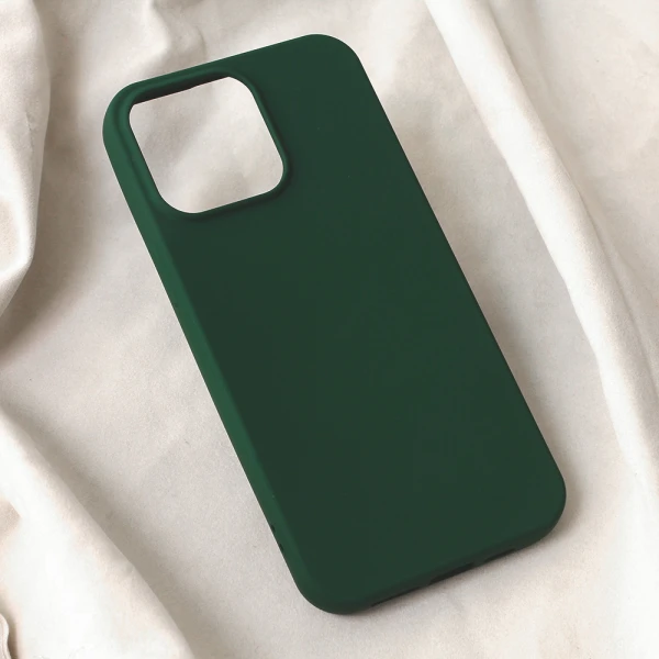 Torbica Teracell Soft Velvet za iPhone 15 Pro Max 6.7 tamno zelena
