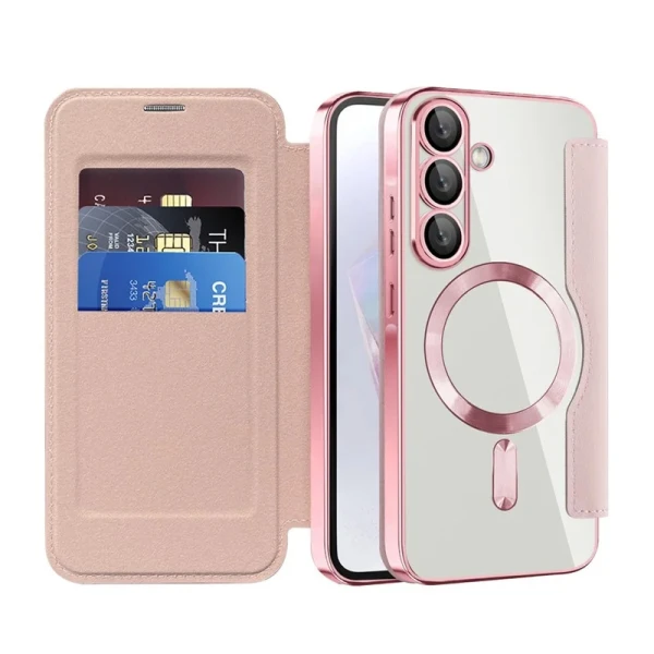 Torbica Magsafe Lux Bi Fold za Samsung A366B Galaxy A36 roze