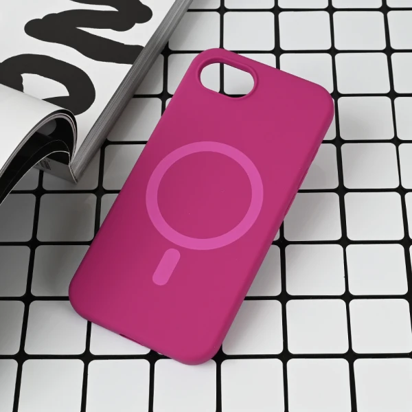Torbica Magsafe Pure color za iPhone 16e/17e 6.1 tamno pink