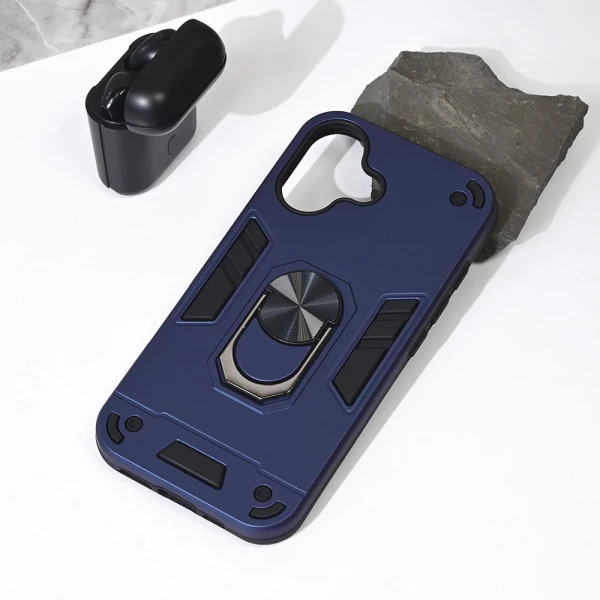 Torbica Hard Ring za iPhone 16 6.1 tamno plava