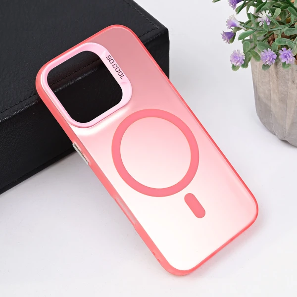 Torbica Magsafe Clear za iPhone 16 Pro 6.3 roze