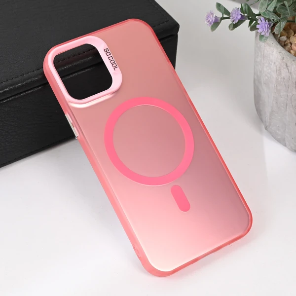 Torbica Magsafe Clear za iPhone 12 6.1 roze