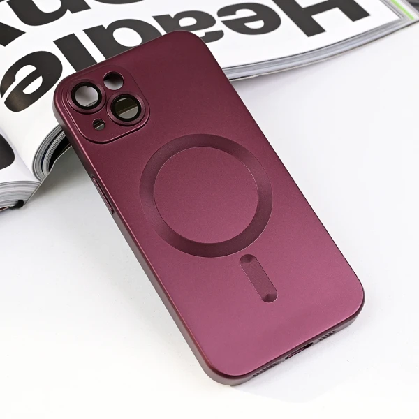 Torbica Magsafe Chrome za iPhone 14 6.1 bordo
