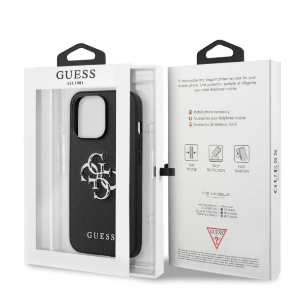 Torbica Guess Saffiano Big za iPhone 13 Pro 6.1 crna (GUHCP13LSA4GSBK)