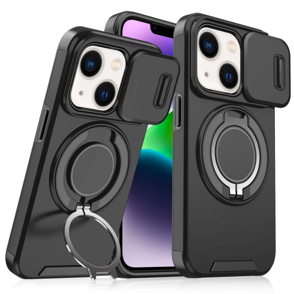 Torbica CamShield Ring stand za iPhone 14 6.1 crna