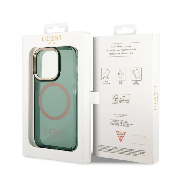 Torbica Guess Hc Magsafe Outline Translucent za iphone 14 Pro 6.1 zlatna (GUHMP14LHTCMA)